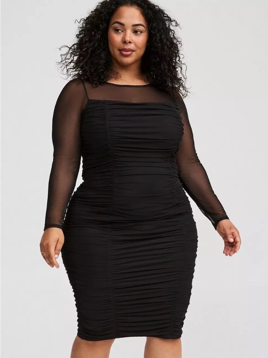 torrid Dresses & Skirts - Torrid Mesh Long Sleeve Bodycon Dress NWT Size 3X
